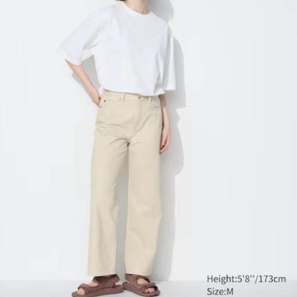 Uniqlo Light Grey AIRism Cotton Oversized Crew Neck Half Sleeve T-Shirt - Picture 10 of 10